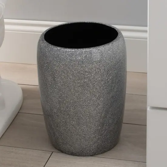 Elle D&eacute;cor Eclat Gray Glitter Waste Bin {5}