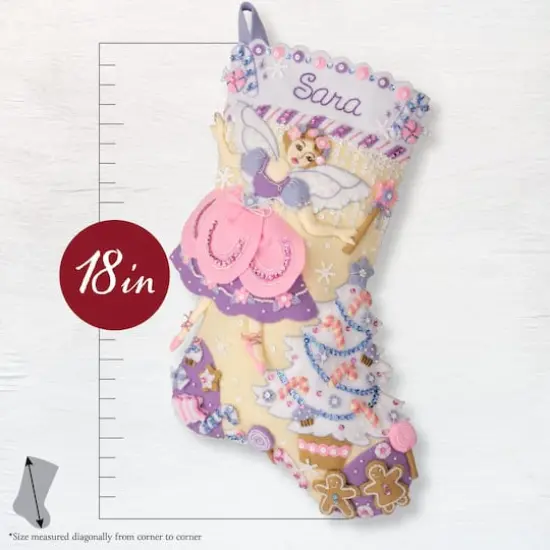 Bucilla&reg; Sugar Plum Dreams Felt Stocking Kit {5}