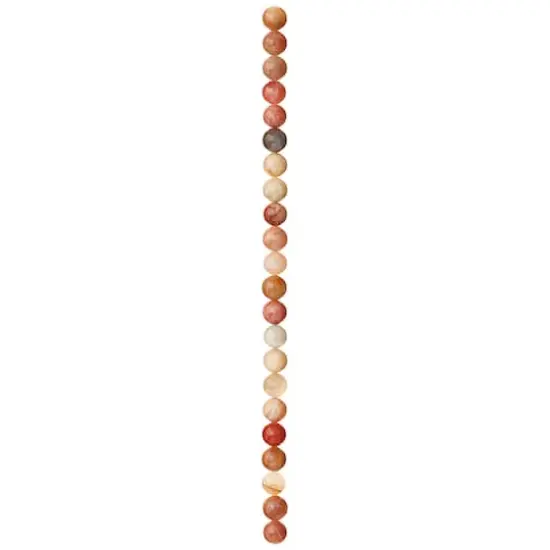Orange & Pink Sunstone Round Beads, 8mm by Bead Landing&trade; {4}