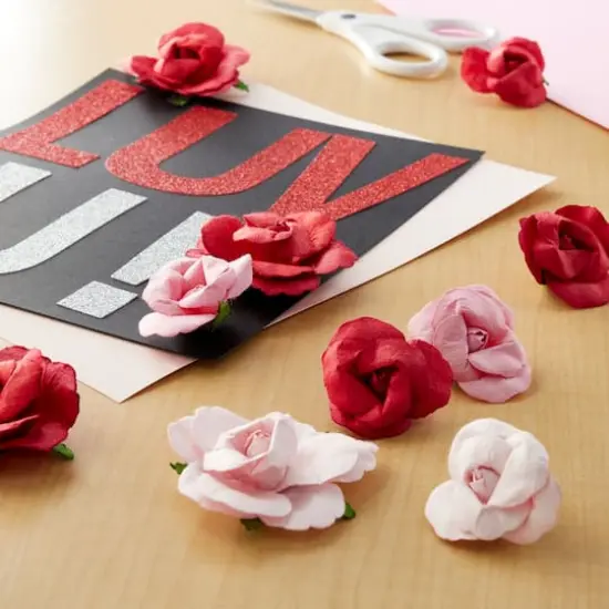 Pink & Red Paper Roses by Recollections&trade;, 36ct. {3}