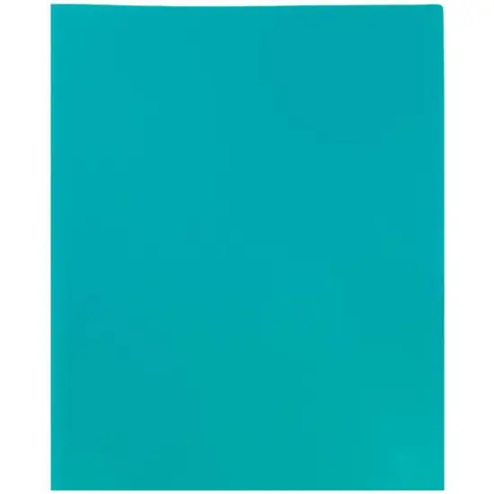 JAM Paper 9.5" x 11.5" Plastic 2 Pocket School POP Folders, 6ct. Teal {7}
