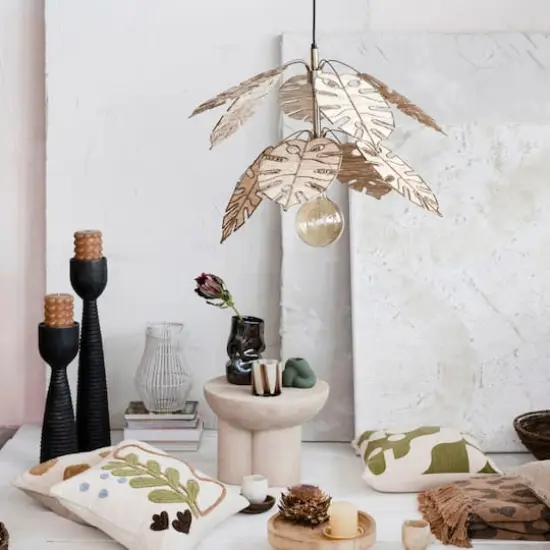 Hello Honey&reg; 28" Black Hand-Carved Mango Wood Ribbed Candle Holder {3}