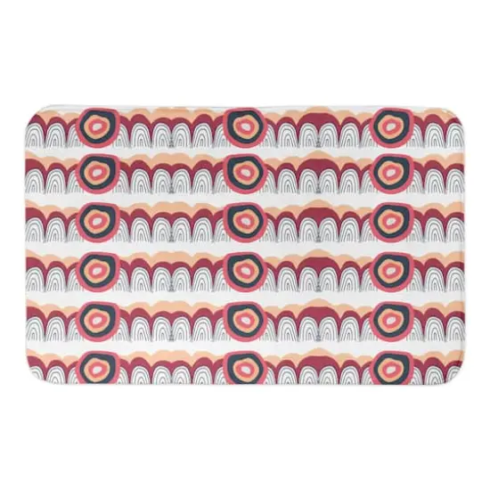 Funky Wave Pattern 34" x 21" Bath Mat {1}