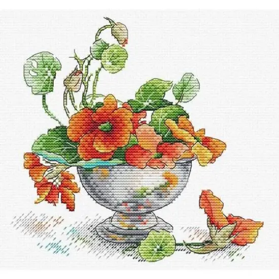 MP Studia Nasturtium Cross Stitch Kit {3}