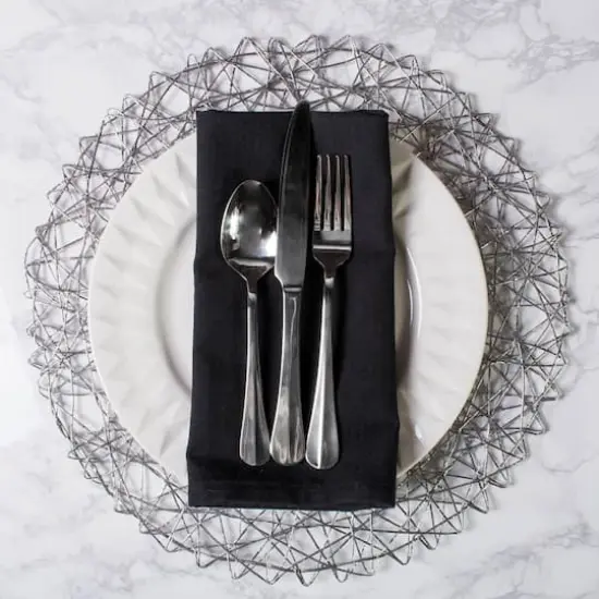 DII&reg; Oversized Napkin, 6ct. Black {4}