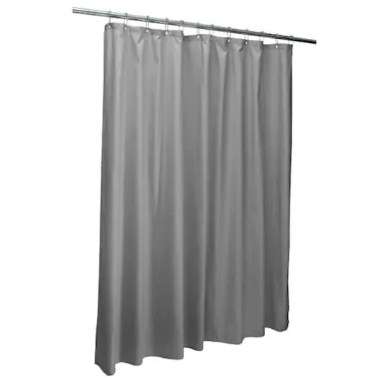 Bath Bliss Microfiber Soft Touch Dash Design Shower Curtain Liner Heather Gray {10}