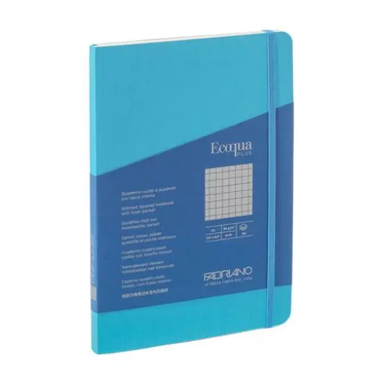 Fabriano&reg; EcoQua Plus A5 Graph Stitch-Bound Notebook Navy {2}