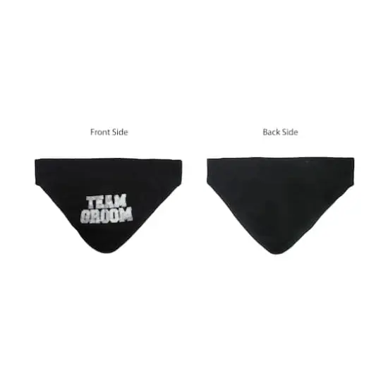 Best Furry Friends Black Team Groom Bandana Collar Slide {3}