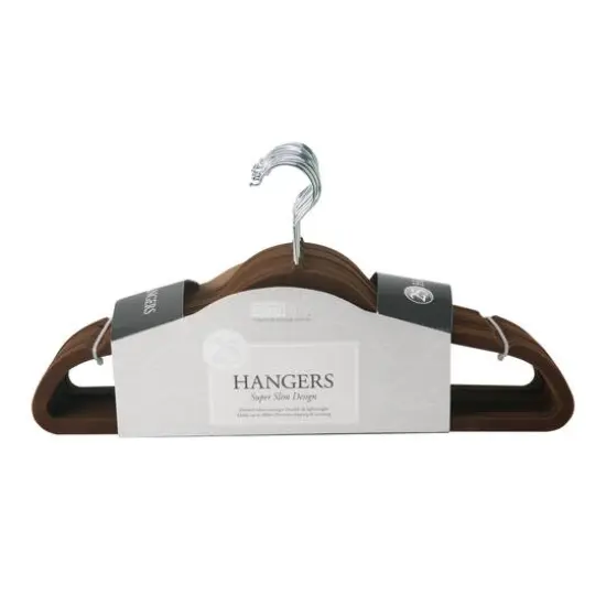 Simplify Slim Velvet Suit Hangers, 25ct. Gray {2}