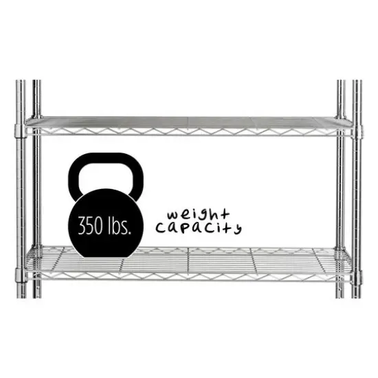 Honey Can Do Chrome 5-Tier Heavy-Duty Adjustable Shelving Unit {13}