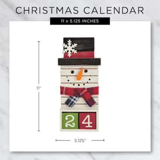 DII&reg; Square Snowman Tabletop Block Calendar {7}