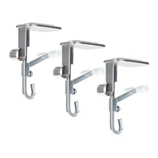 Village Lighting Mantel Garland & Stocking Hanger, 3ct. Silver {1}