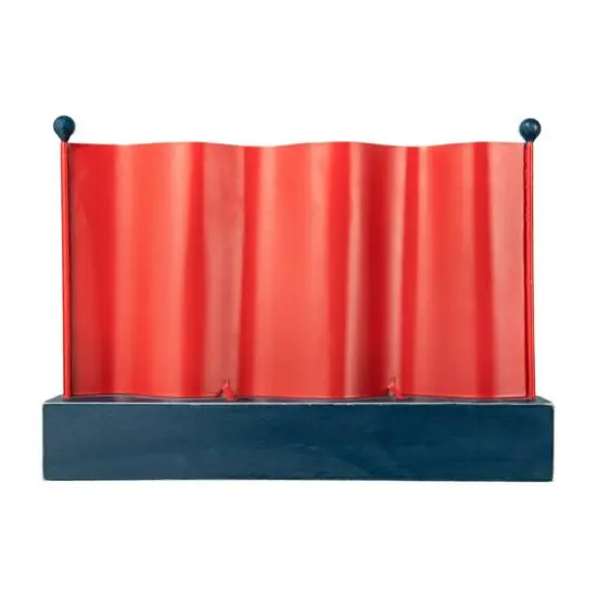 Glitzhome&reg; 14" Metal Patriotic America flag with Wooden Base Table D&eacute;cor {8}