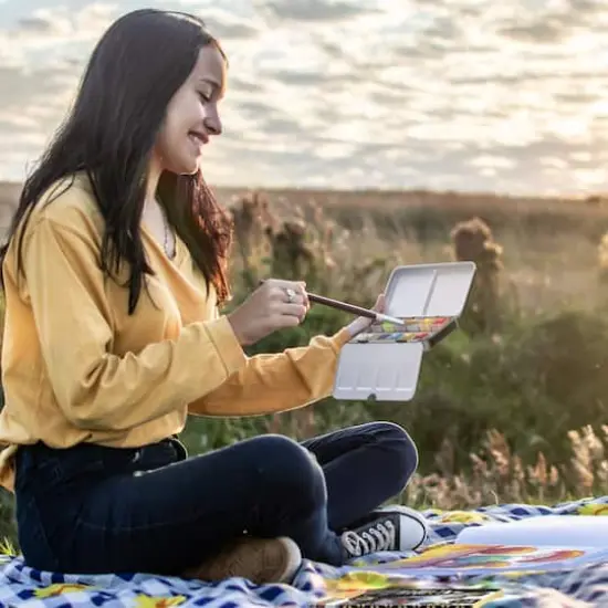 Arteza&reg; Enchanted Forest Colors Watercolor Half Pan Set {8}