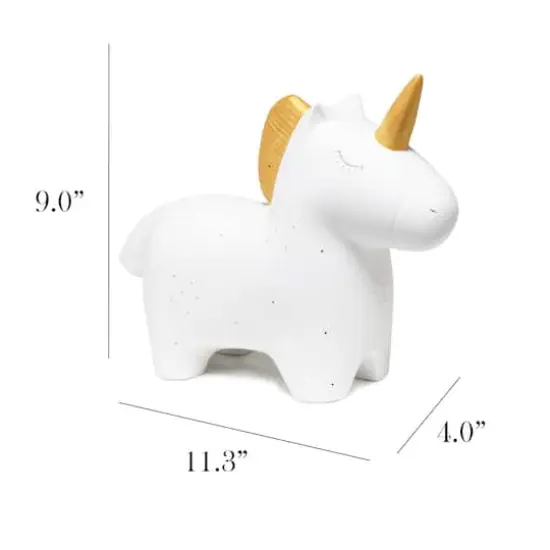 Simple Designs Porcelain Unicorn Shaped Table Lamp {4}