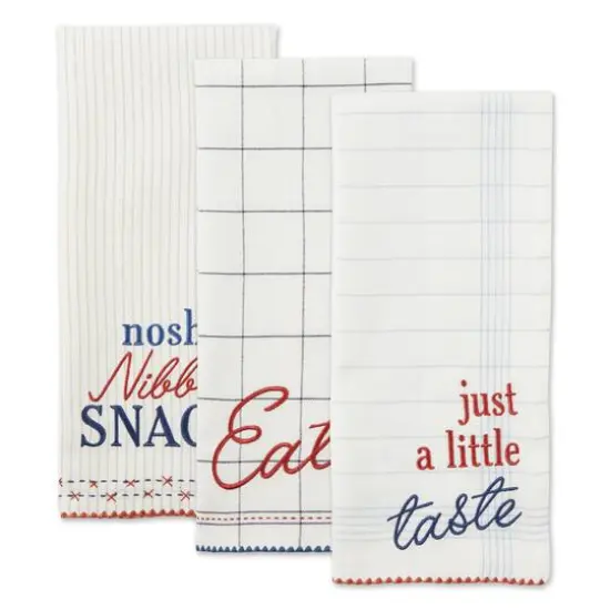 Asst What'S Cookin' Embellished Dishtowel (Set of 3) {4}