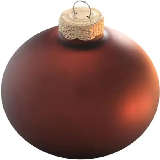 Whitehurst 4ct. 5" Matte Glass Ball Ornaments Chocolate Matte {1}