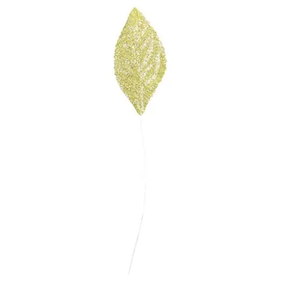 JAM Paper 2.25" Glitter Floral Leaves, 50ct. Gold {1}