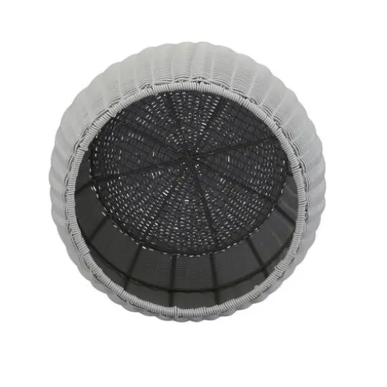 Household Essentials 18" Woven Storage End Table Gray {5}