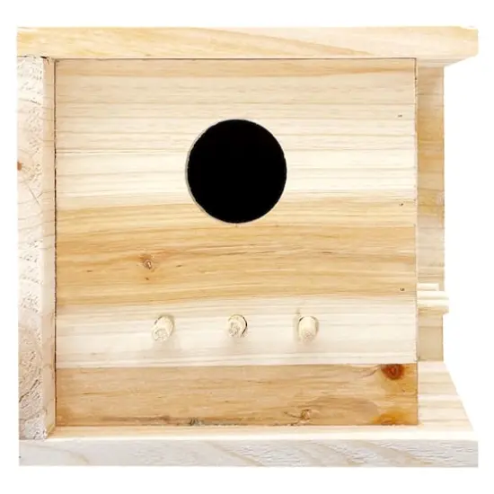 6" Unfinished Wood Modern Cube Birdhouse {4}