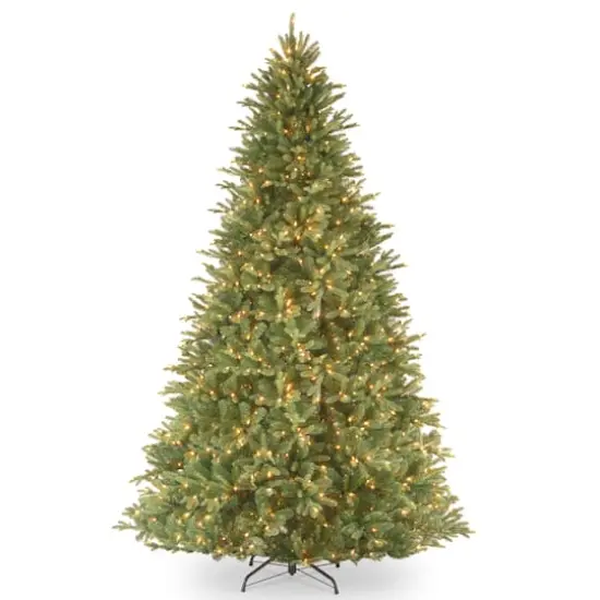 9 Ft. Pre-Lit Feel Real® Tiffany Fir Full Artificial Christmas Tree, Clear Lights {1}