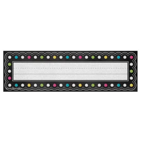 Chalkboard Brights Flat Name Plates {1}