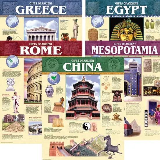 Ancient Civilization Charts, 5 Pack {1}