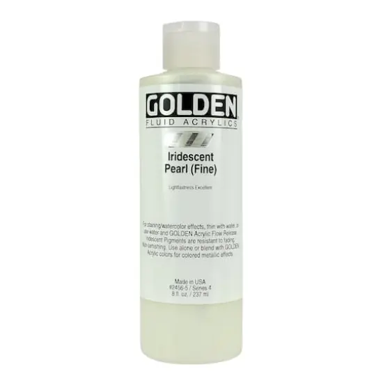 Golden&reg; Iridescent Fluid Acrylics 8oz. Iridescent Pearl (Fine) {1}