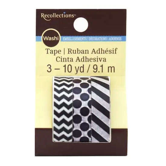 Black Print Washi Tape by Recollections&trade; {1}
