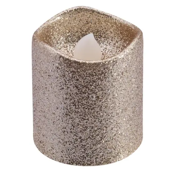 Champagne Glitter LED Votive Candles By Ashland&reg; 12ct. {4}