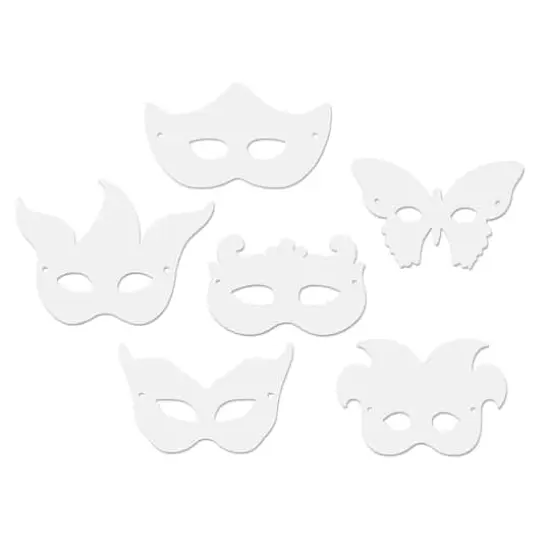 Paper Mardi Gras Masks, 6 Packs {1}