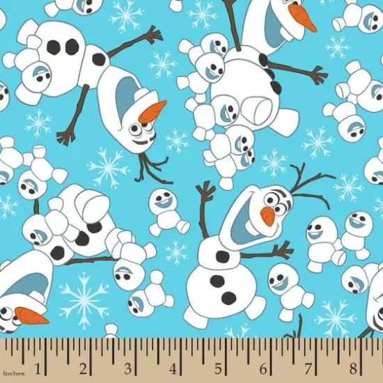 Disney&reg; Frozen Fever Olaf Snowman Toss Cotton Fabric {3}