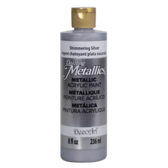 DecoArt&reg; Dazzling Metallics&reg; Acrylic Paint Shimmering Silver {1}