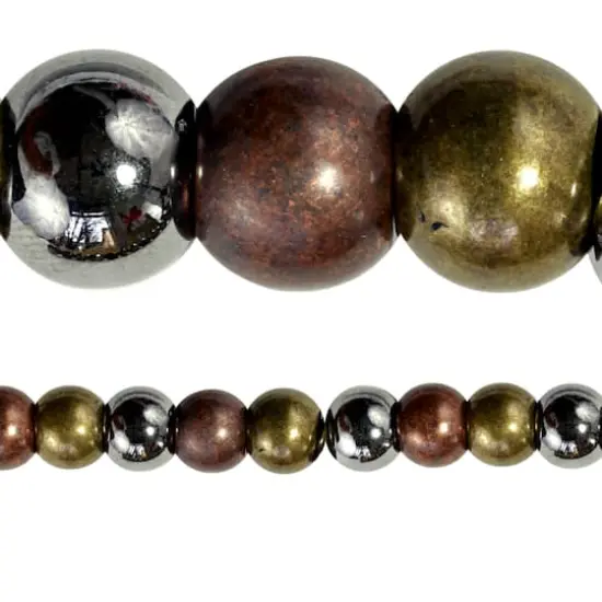Metallic Large Hole Acrylic Round Beads, 11mm by Bead Landing&trade; {5}
