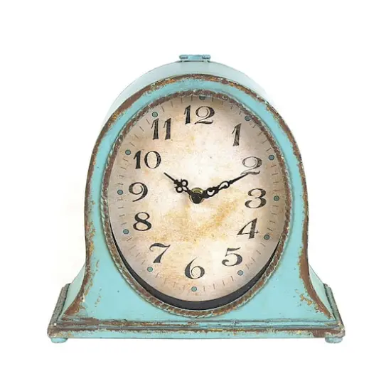 Aqua Metal Mantle Clock {1}