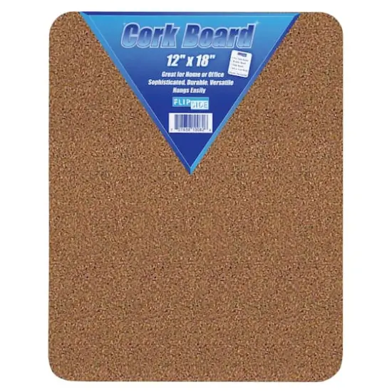 Flipside Cork Bulletin Board, 12" x 18", Pack of 6 {1}
