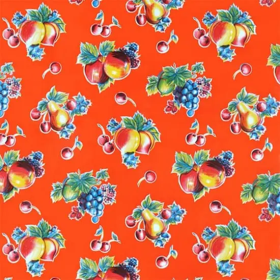 Orange Pears & Apples Oilcloth {1}