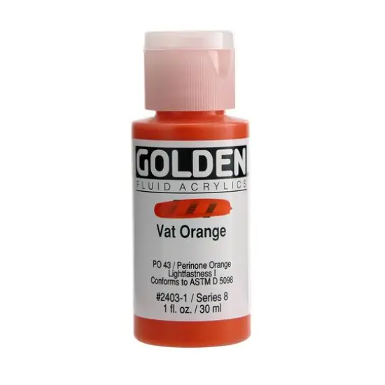 Golden&reg; 1oz. Fluid Acrylics Vat Orange {1}