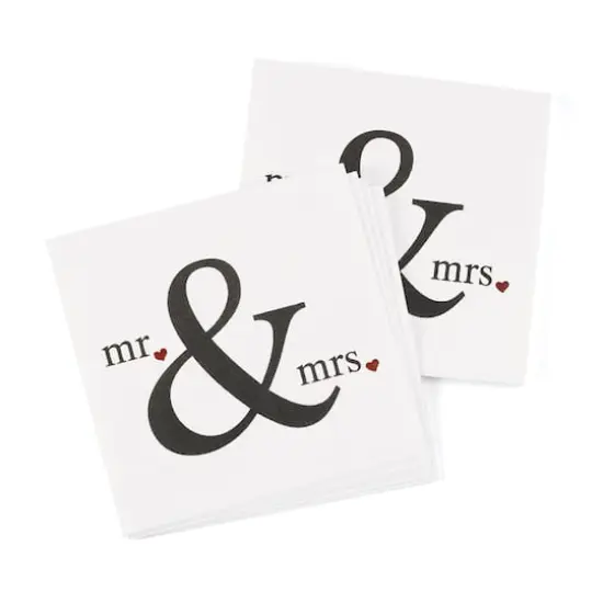 Hortense B. Hewitt Co. Bold Ampersand Mr. & Mrs. Napkins {1}