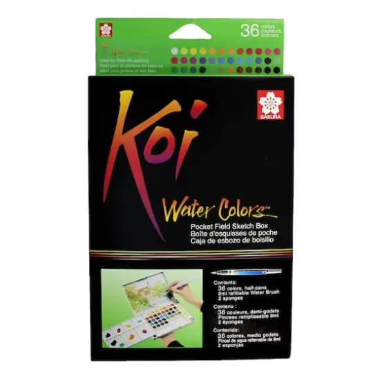 Koi&reg; Water Colors&trade; Pocket Field Sketch Box, 36 Colors {4}