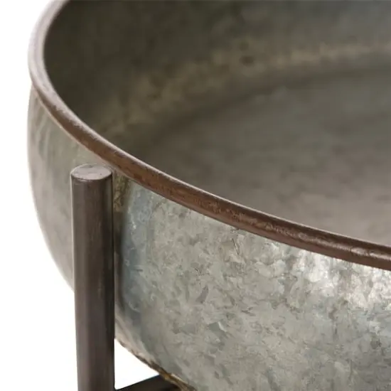 Glitzhome&reg; Round Metal Industrial Storage Shelf {4}