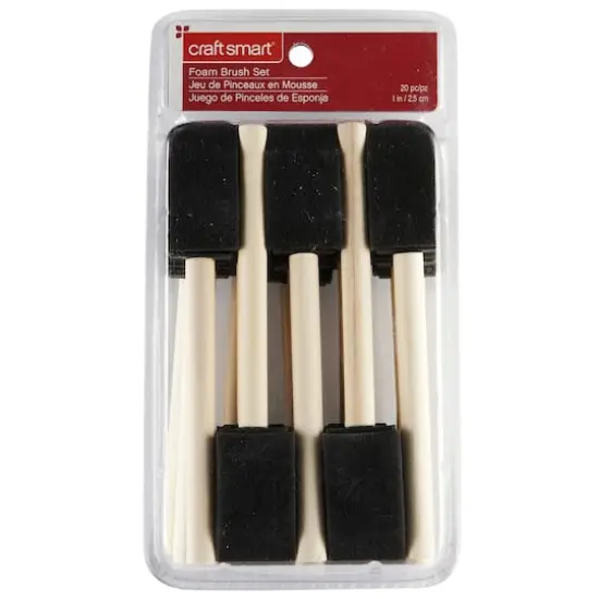 1" Foam Brush Value Pack 20 Piece Set by Craft Smart&reg;  {4}