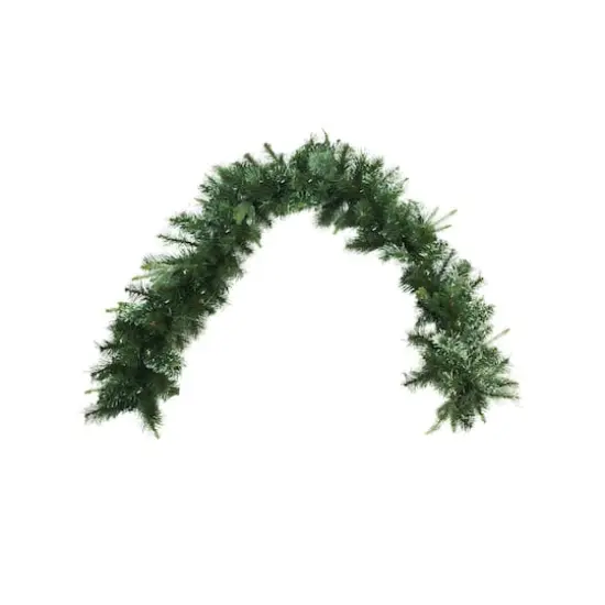 Pre-Lit Cashmere Mixed Pine Artificial Garland, Warm White LED Lights {1}