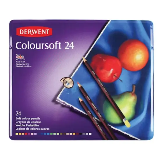 Derwent&reg; Coloursoft Pencil 24 Color Tin Set {3}