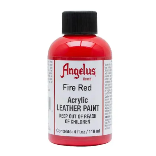 Angelus&reg; Acrylic Leather Paint, 4oz. Fire Red {1}