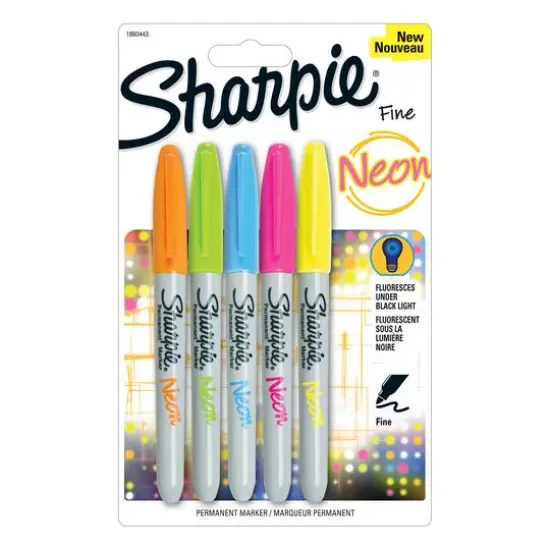 Sharpie&reg; Fine Point Neon Marker Set, 5 Count {1}