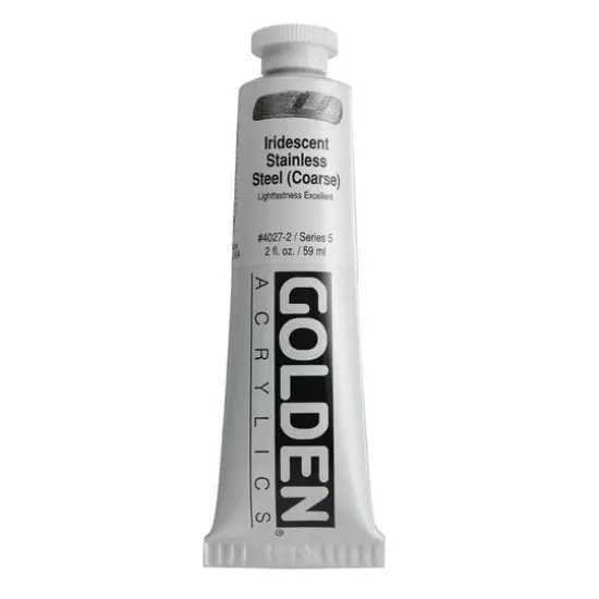 Golden Artist Colors&reg; 2oz. Iridescent Acrylic Paint Iridescent Stainless Steel (Coarse) {1}