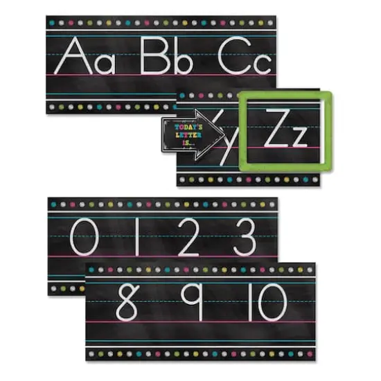 Carson-Dellosa&trade; Chalkboard Brights Alphabet Line Bulletin Board Set {1}