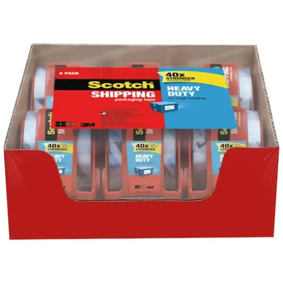 Scotch&reg; Heavy-Duty Shipping Packaging Tape, 6 Rolls {1}