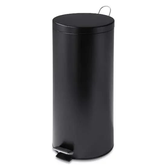 Honey Can Do Black Matte 30L Round Can With Bucket {1}